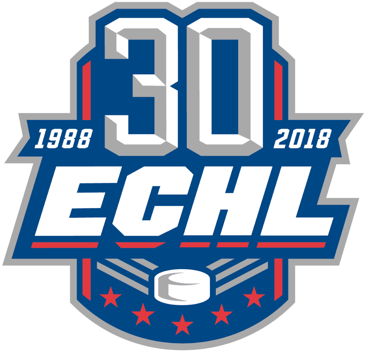 ECHL 2018 Anniversary Logo iron on heat transfer...